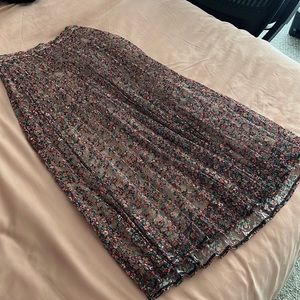 Zara floral midi skirt xs